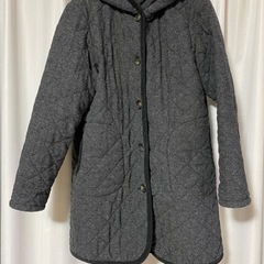 チャコールグレーのキルティングコート　used