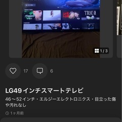 LG49インチ テレビの画像
