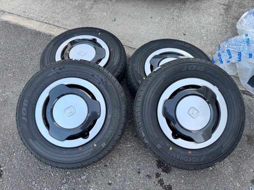 ホンダN-VAN.他車種流用可能☆新車時外し☆タイヤ&ホイールセット！145/80R12