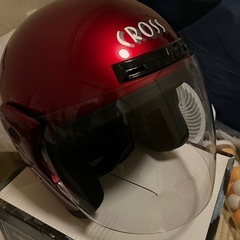 ジェットヘルメット CROSS キャンディレッド