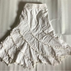【中古】白スカート　デニム　ホワイト