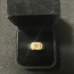 【希少】英国イギリスロンドン1900年初頭製造LW&G アンティークリング指輪2点セット9kダイヤモンド（18〜19号） 