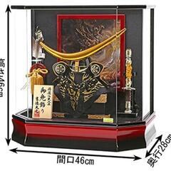 五月人形 吉徳 伊達政宗 兜 ケース 飾り 三日月 11号 A 伊達の画像