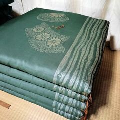 ■来客用座布団5枚■未使用・渋緑■⑤の画像