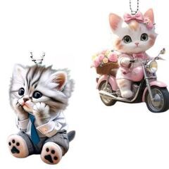 キャットキーホルダー4個セット（新品）の画像