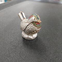 ピィアース小鳥 クリスタルガラス付き ジュエリーボックスの画像