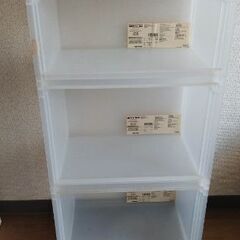 無印良品 積み重ね 4段収納　キャスター付き 分解可能の画像