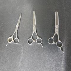 🔶理容師/美容師ハサミ✂3本セット革製ホルダー付きの画像