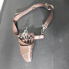 🔶理容師/美容師ハサミ✂3本セット革製ホルダー付き