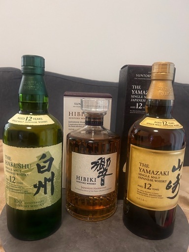 かなりお得！今週限りで削除しますのでお早めに山崎12年箱有、白州12年100周年記念ボトル、響ジャパニーズハーモニー箱有
