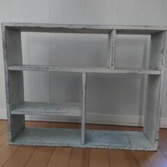アンティーク風ディスプレイ棚　シャビーシックの画像