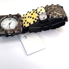 時計　ハンドメイド　1点物です！カラー：黄色の画像