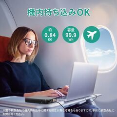 新品未開封　原価17800　正規品　たくさん在庫有　3CM ミニ型 ポータブル電源 防災 家庭用 アウトドア用 定格出力100W、瞬間最大出力200W アプリ遠隔操作 純正弦波 コンパクトポータブルバッテリー PowerStudio 100 ブラック PS-RE01-BK [ リチウムイオン電池 /4出力 /DC充電/USB Power Delivery対応 ] 100Wh ポータブル電源 パソコン用バッテリー 防災 アウトドアの画像