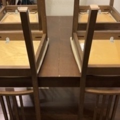 1/25.12時まで【IKEA ダイニングテーブルイス】w140 ✖️d84✖️h74。の画像