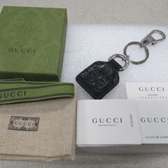 💍【ブランド】gucci GGエンボス レザーキーホルダー 【ブ...
