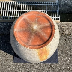睡蓮鉢  砂色  直径47cm 高さ41cm  メダカの画像