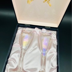 未使用品　ボヘミアグラス　ペアワイングラス　チェコスロバキア製　
