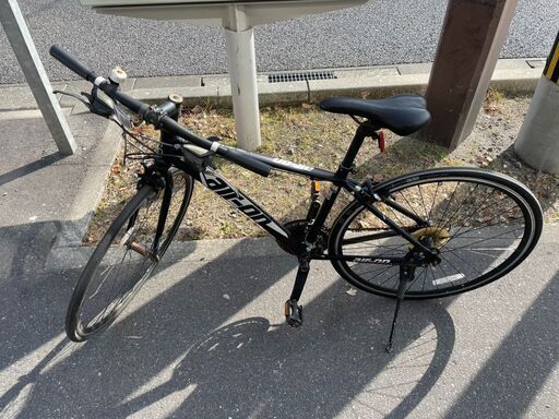 自転車　No.84　クロスバイク　ブラック　3×7段切り替え　28インチ　【リサイクルショップどりーむ荒田店】