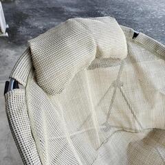 LOGOS ウィッカー　ラウンドチェア　アウトドア　キャンプ　焚き火の画像