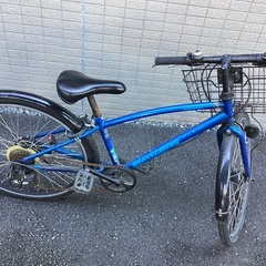 子供用自転車24インチ　青　シマノ製外装6段ギアの画像