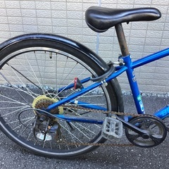 子供用自転車24インチ　青　シマノ製外装6段ギアの画像
