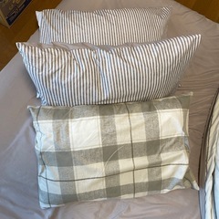 【値下げ】布団(敷き布団、シーツ、掛け布団、カバー、枕)の画像