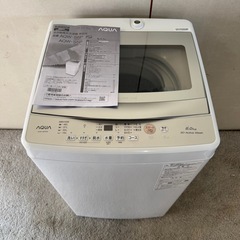 ◾️2024年製 AQUA アクア AQW-S6P洗濯機　6kg AQUA アクア 全自動洗濯機 6キロ AQW-S6P 2024年製