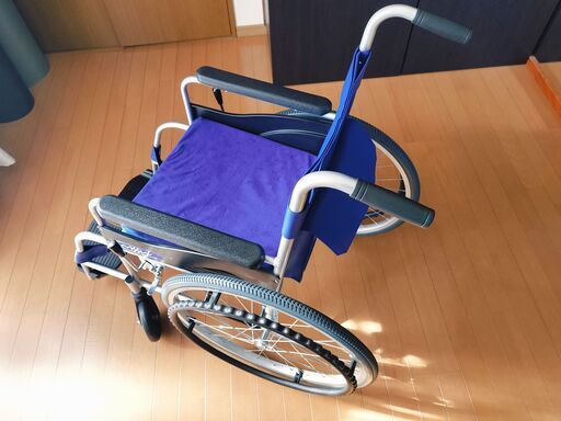 車椅子  車いす（自走・アルミ）背固定 NEO-0(400MM) ｸﾙﾏｲｽ(ｼﾞｿｳ･ｱﾙﾐ)ｾｺﾃｲ【日進医療器】