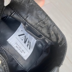メンズ ZARA レザージャケットの画像