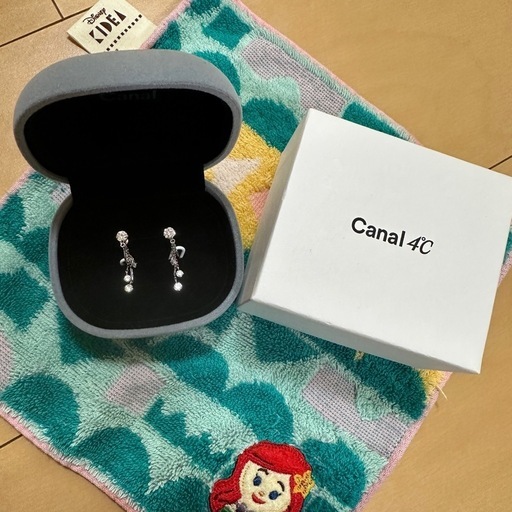 【Canal4℃ 】K10ホワイトゴールド イヤリング