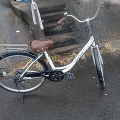 26インチギヤ変速付き自転車シロ
