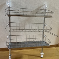 引き取り日時限定☆シンク上水切りラック
