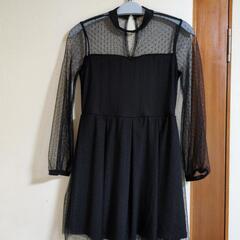 女の子🤎シースルー.おしゃれワンピース.１回着用のみ美品の画像