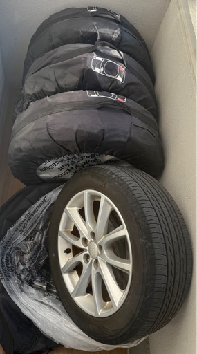 SUBARU純正ホイール&ノーマルタイヤ　205/55/R16 溝残3-4ミリ