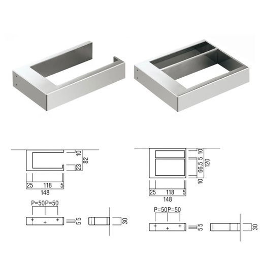 未使用】 unionユニオン ペーパーホルダー2種セット シルバー