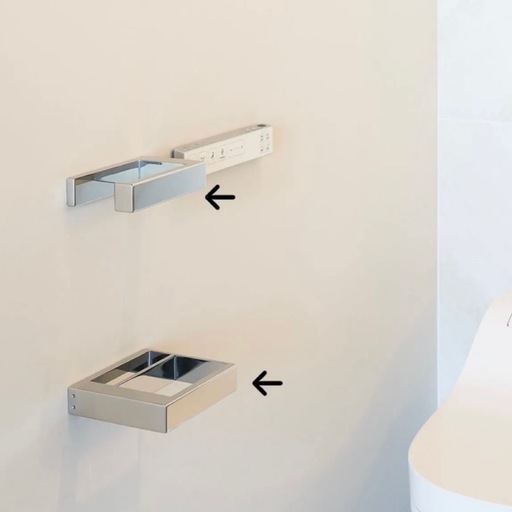【未使用】 unionユニオン ペーパーホルダー2種セット シルバー ステンレスミラー ARTWERE スガツネ カワジュン トイレア