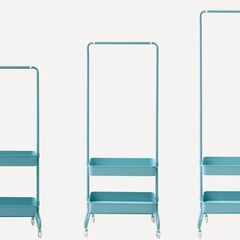 組み立て済み　スチールハンガーラックの画像