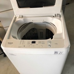 NO 806 🌈福岡市内配送設置無料✨🌈　2021年　洗濯機 全自動洗濯機 5.0kg 一人暮らし マクスゼン 風乾燥 槽洗浄 凍結防止 チャイルドロック ホワイトMAXZEN JW50WP01WHの画像
