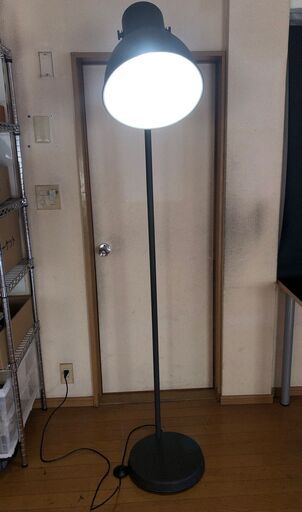 スタンド ランプ フロアランプ IKEA 間接照明 電球付き ブラック 高さ約175cm 241204-05