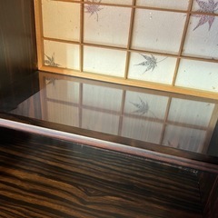 お値下げ！　アンティーク家具 茶箪笥 茶棚 障子柄背面 曲げ細工 和家具 茶ダンス 食器棚 インテリア W1010 D385 H1600 中古品 ③の画像