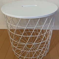 IKEA　リビングテーブル 収納付き, ホワイト, 44 cmの画像