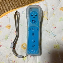 Wiiリモコン水色グリップ付き
