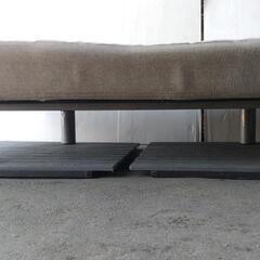 ☆ニトリ　ソファーベッド　ベージュ　布☆の画像