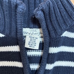 【3月末まで】冬用トップス　110　ボーダー　男の子の画像