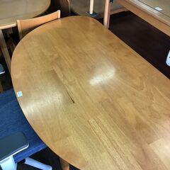 【FU1780】★ベルメゾン ダイニングテーブル ナチュラル 楕...