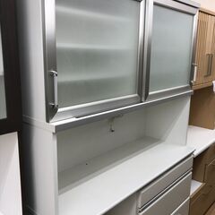 ★ジモティ割あり★ 食器棚　ホワイト   H200×W133×D48  クリーニング済み KJ7829 