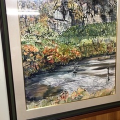 大型美術品、板画？額付き美品の画像
