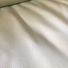 【FU1787】★ソファー2人用 ホワイト 白 合皮 家具 クリーニング済 堺市 深井 【ジャングルジャングル深井店】の画像