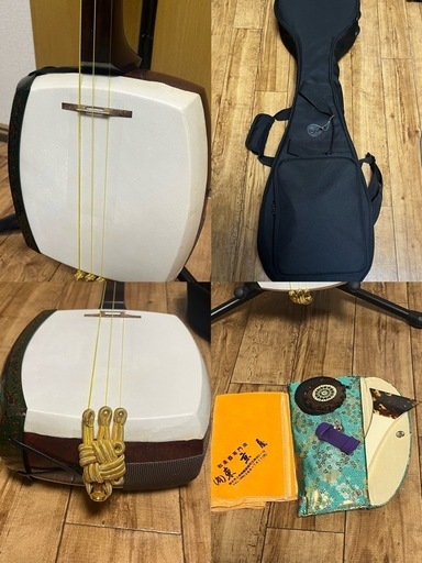 津軽三味線 太棹 紅木 撥付き 津軽三味線 太棹 紅木 撥付き