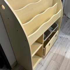 ロウヤ　おもちゃ 収納 絵本棚 ラック ボックス 大容量 おしゃれ スリム 収納棚 キャスター 箱 おもちゃ箱 絵本 絵本ラック 赤ちゃん 男の子 女の子 子供 子ども こども 部屋 子供部屋 リビング キッズ 木製 入学 入学 ベビーの画像